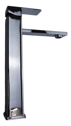 Monomando Alto Pizarro De 29 Cm Para Lavabo Cromo O Negro Acabado Cromado Color Plateado