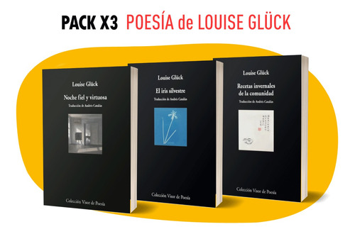 Pack 3 Libros Poesia De Louise Gluck - Visor Poesia