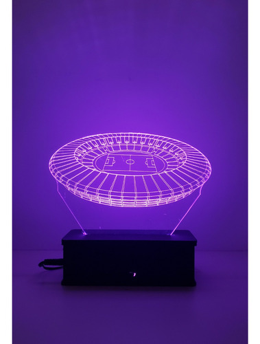 Luminária Led 3d, Maracanã, Estádio,16 Cores+controle