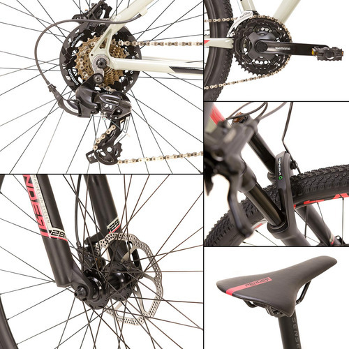 Bike Aro 29 Mtb Quadro Alumínio M17' Cinza/rosa One 2023