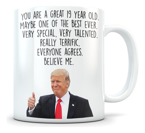 Divertido Regalo Cumpleaño 19 Taza Feliz Broma