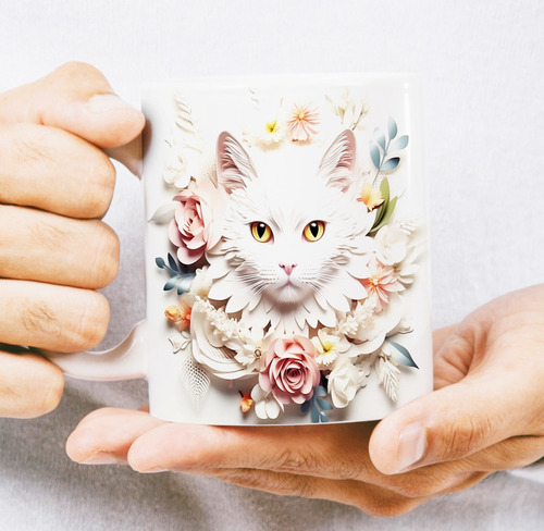 Plantillas Efecto 3d Gatos Sublimar Tazas Gatitos #t133