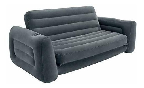 Intex Sillon Sofa Cama Inflable Queen Portavasos 