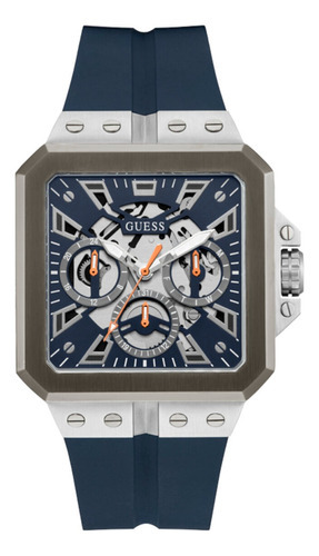 Reloj Deportivo Hombre Marca Guess Color De La Correa Azul