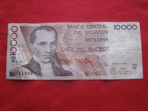 Ecuador 10000 Sucres 1988