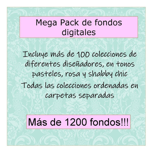 Mega Pack De Fondos Digitales Pasteles Shabby Chic Rose 