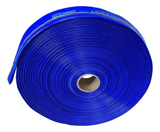 Manguera de agua Plana 2 PuLG. 4 Bar. 50 Mts. Color Azul riego
