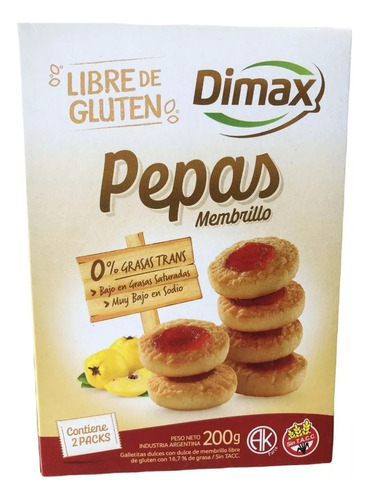 Dimax Pepas Sin Tacc 200gr X 44 Unidades