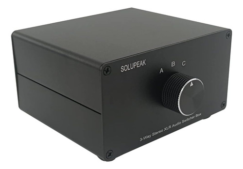 Caja De Conmutación Estéreo De Audio Xlr De 3 Vías, ...