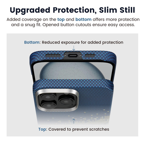 Capa De Telefone Pitaka Para iPhone 16 Pro Compatível Com Ma