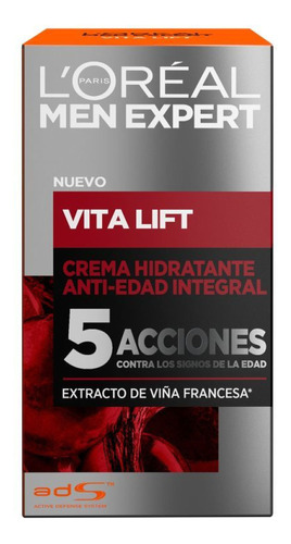 Crema Vitalift Hidratante 50ml Loreal Men Expert 5 Acciones