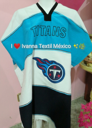 Imagen 1 de 4 de Jorongo Gabán Deportivo De Algodón Nfl Titanes De Tennessee