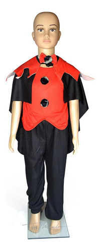 Disfraz Infantil De Drácula Rojo Y Negro Halloween Cotillon