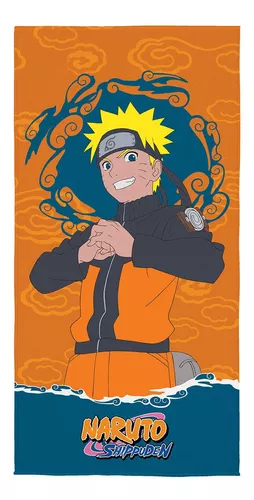 Toalha de Banho Praia Piscina Desenho Anime Naruto Uzumaki