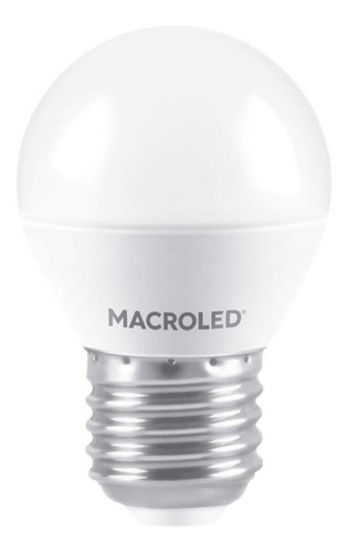 Imagen 1 de 2 de Foco led Macroled G45-6-E27 Gota color blanco cálido 6W 180V/240V 3000K 540lm