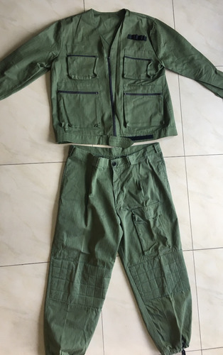 Conjunto Pantalon Chaqueta Verde Militar Talla Xl 