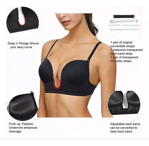 . Brasier Bra De Escote En U Profundo Y Espalda Abierta