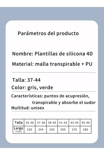 2 Plantilla Deportiva De Silicona 4dsuaves Y Muy Elásticas