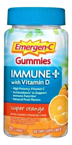 Emergen-c Vitamina C Y D Sabor Naranja 21 Gomitas
