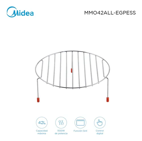 Horno Microondas Con Grill 42l Midea Inox Mmo42allegpe