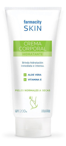  Crema Corporal Farmacity Hidratante Aloe Vera X 200 Ml