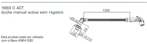 Ducha Higiênica Sem Registro 1983 Cromada Deca