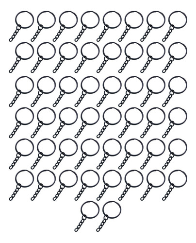 3 X 50 Llaveros Con Cadena De 1 Pulgada Y Anillos De Salto,