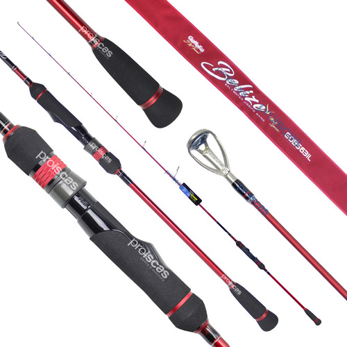 Vara De Molinete Storm Gomoku Belize 6'3 1,90m Jigging 120g Cor Vermelho