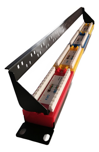 Patch Panel Coloreado Cat6 24 Puertos Funnza