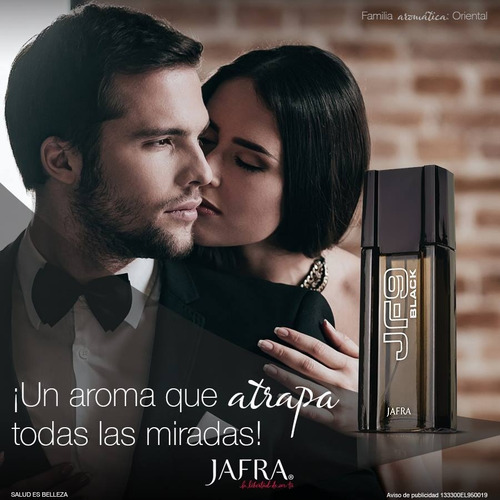 Imagen 4 de 4 de Jafra Jf9 Negro Black Clasica Colonia Negra Perfume Original