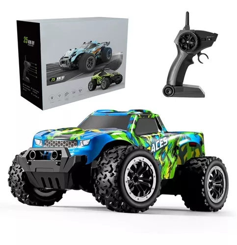 Carrinho Controle Remoto 4x4 Monster Truck Rc Bateria Recarregavel Rally  Brinquedo Menino