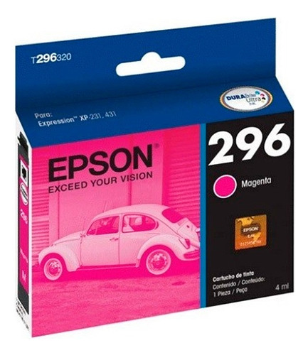 Cartucho De Tinta Epson T296 Magenta Xp-231 241 431