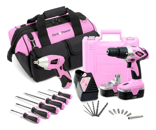 Pink Power Juego De Taladro Para Mujer  Kit Combinado De.