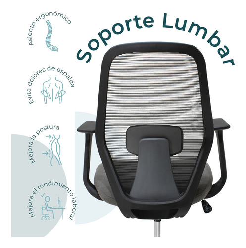 Silla Ejecutiva Bastia 8349 Color Negro/Gris