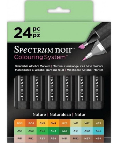 Spectrum Noir 24 Nature Copic Scrapbook Marcador Plumon Colo