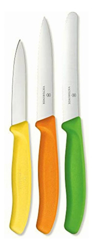 Victorinox Set De Cuchillos Para Verduras, 3 Pzs 28 Cm Negro