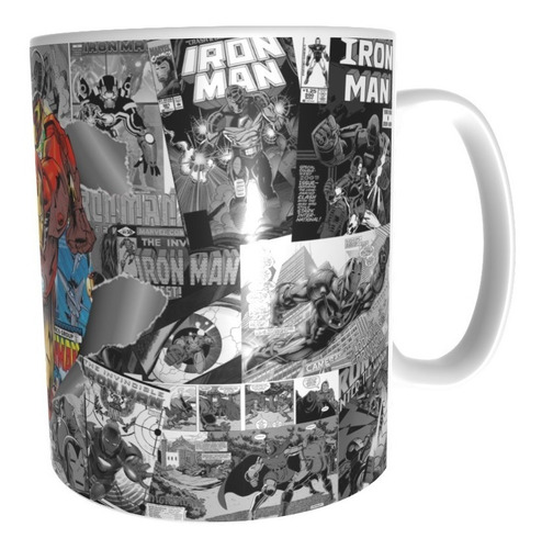 Imagen 3 de 4 de Taza Comics Coleccionable Iron Man Tony Strak Vengadores #07
