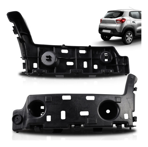 Par Suporte Guia Parachoque Traseiro Kwid 17 18 19 2020 2021