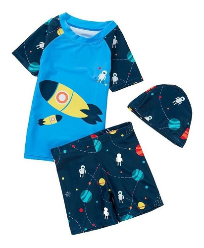 Traje De Baño Niño Estampado De Planetas