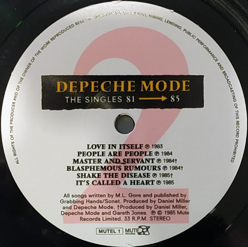 Depeche Mode The Singles 81 85 Vinil Novo