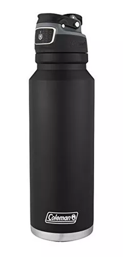 Coleman Autoseal FreeFlow Stainless Steel Insulated Water Bottle, Black, 40 oz