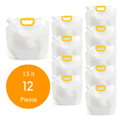 12 Bolsas Reutilizables Para Cereales Y Liquidos 1.5 Litros