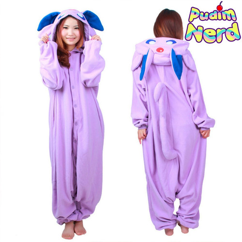 Pokemon Espeon Pijama Cosplay Kigurumi - Pronta Entrega