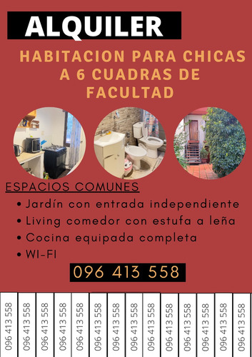 Alquilo Habitación Para Chicas Únicamente Punta Carretas.