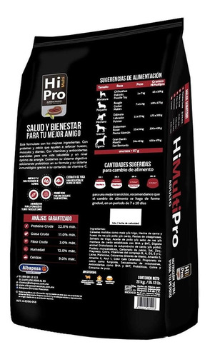 Imagen 2 de 2 de Alimento Hi Multi Pro Premium para perro adulto todos los tamaños en bolsa de 25kg
