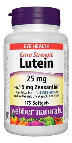 Webber Naturals Lutein 25 Mg Con Ceaxantina 5 Mg Para Eye He