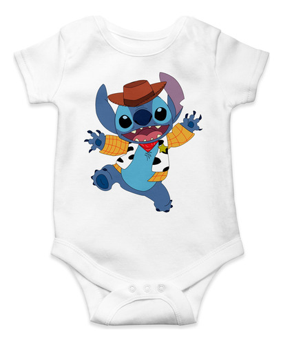 Body Para Bebé Lilo Y Stitch Vestido De Woody Algodon Blanco