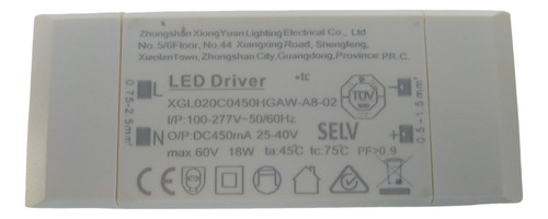 Led Driver De Corriente Constante 18w 25-40v 0,450a