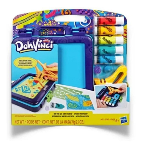 Play Doh Estudio De Arte Portatil Dohvinci Para Niños Xtre P Color Azul