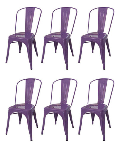 Sillas Tolix X6 Sp - C - Desillas Estructura de la silla Tono Violeta